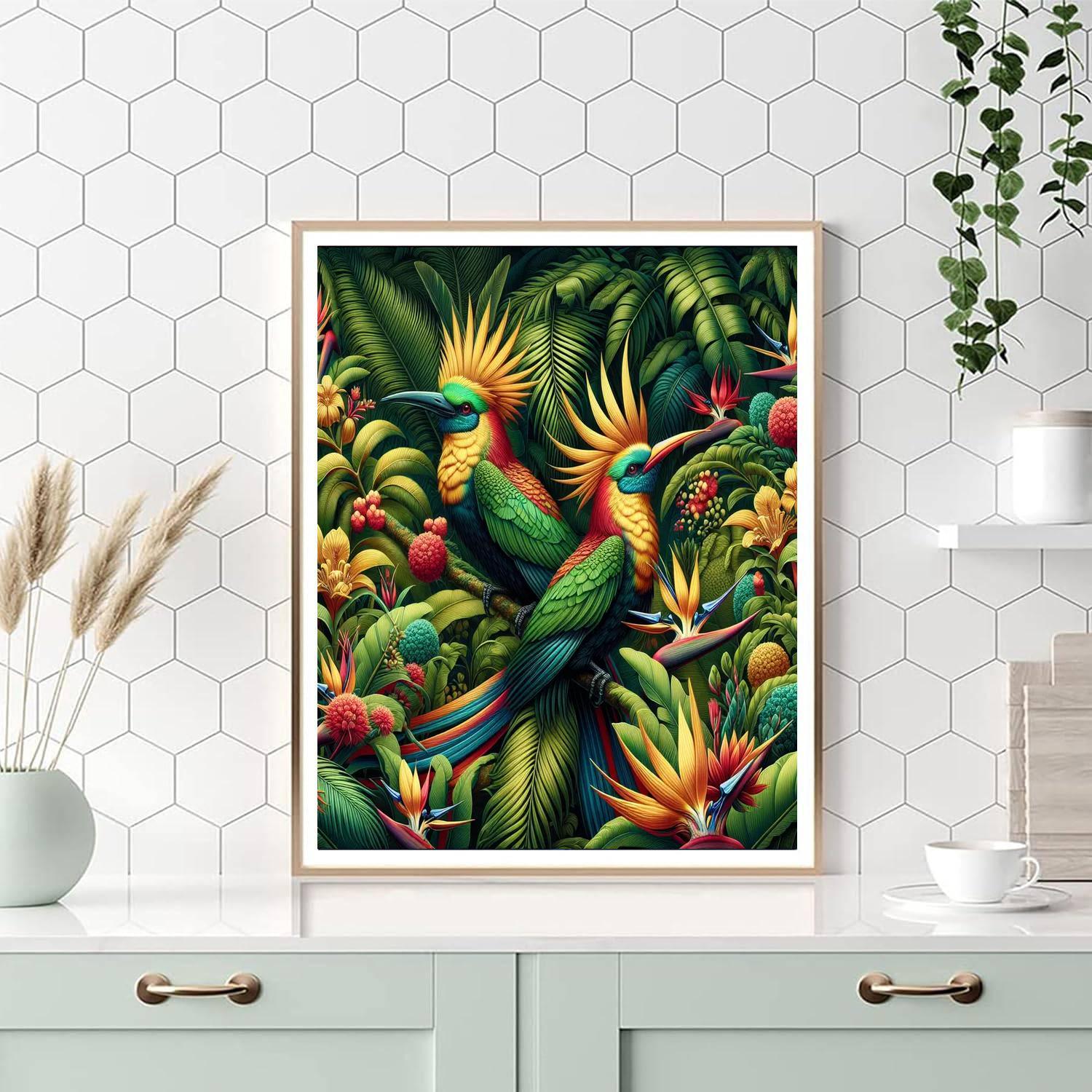 Radiant Tropical Birds Paint By Number