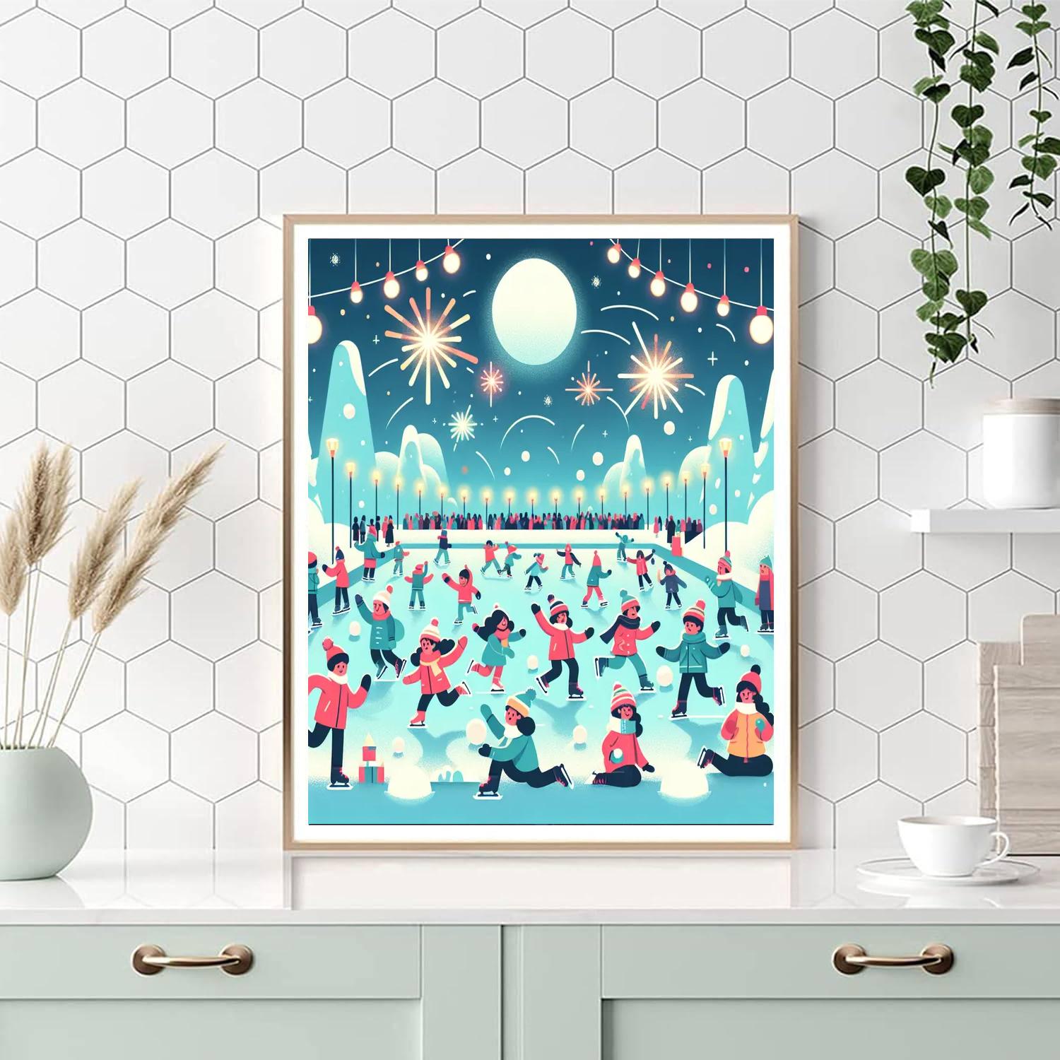 Winter Festival Fun Painting Number Kit