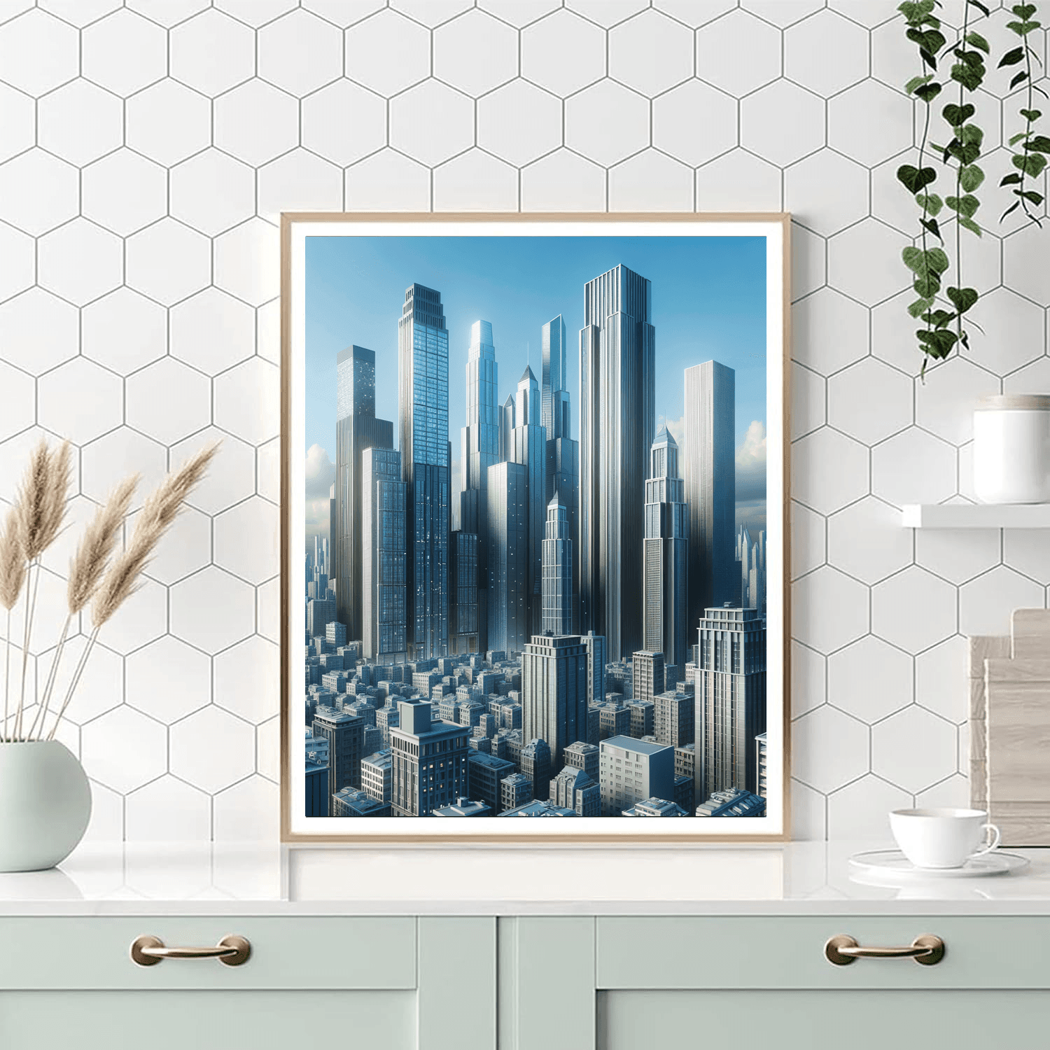 Urban Rooftop Skyline Paint By Color