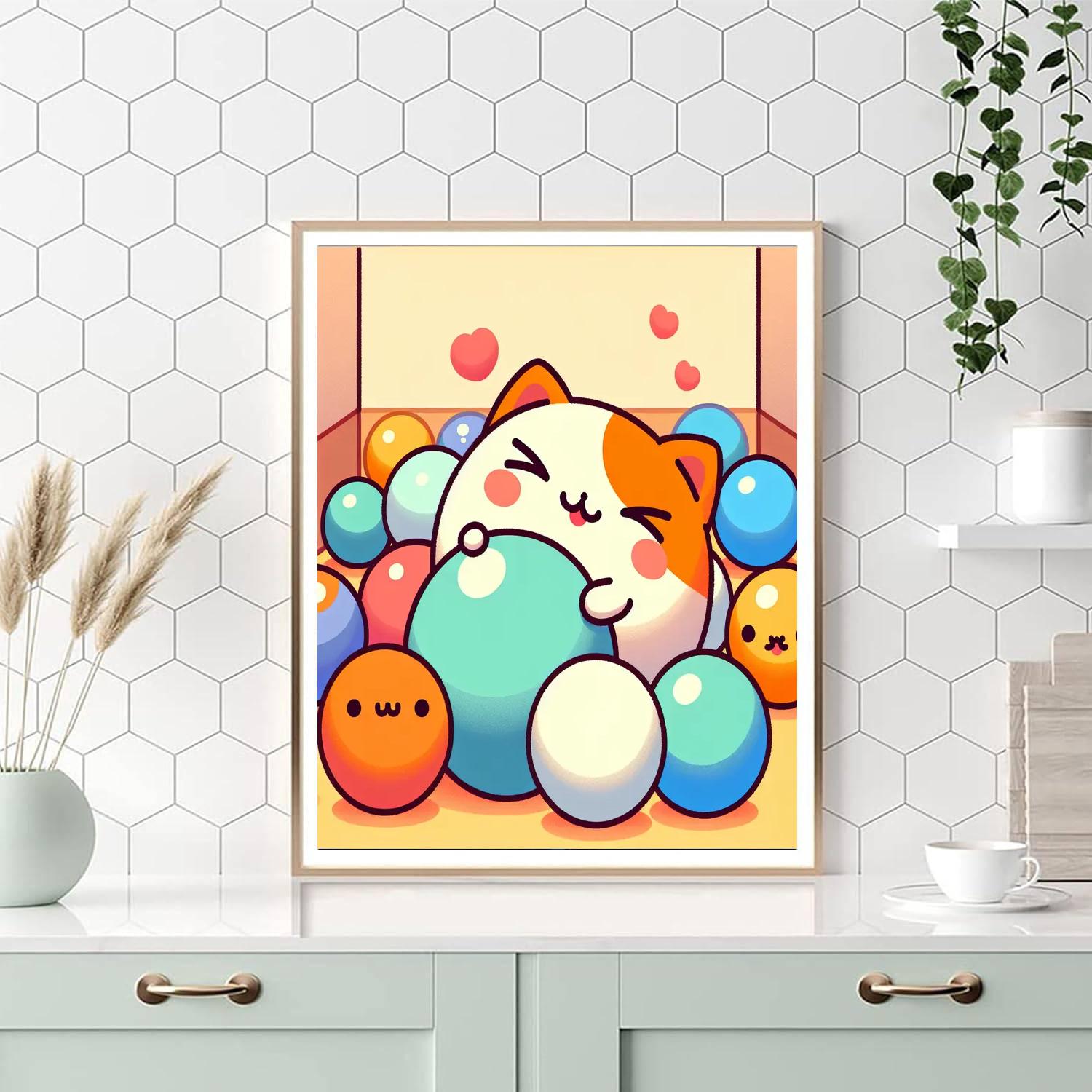 Cuddly Cat Corner DIY Paint By Numbers