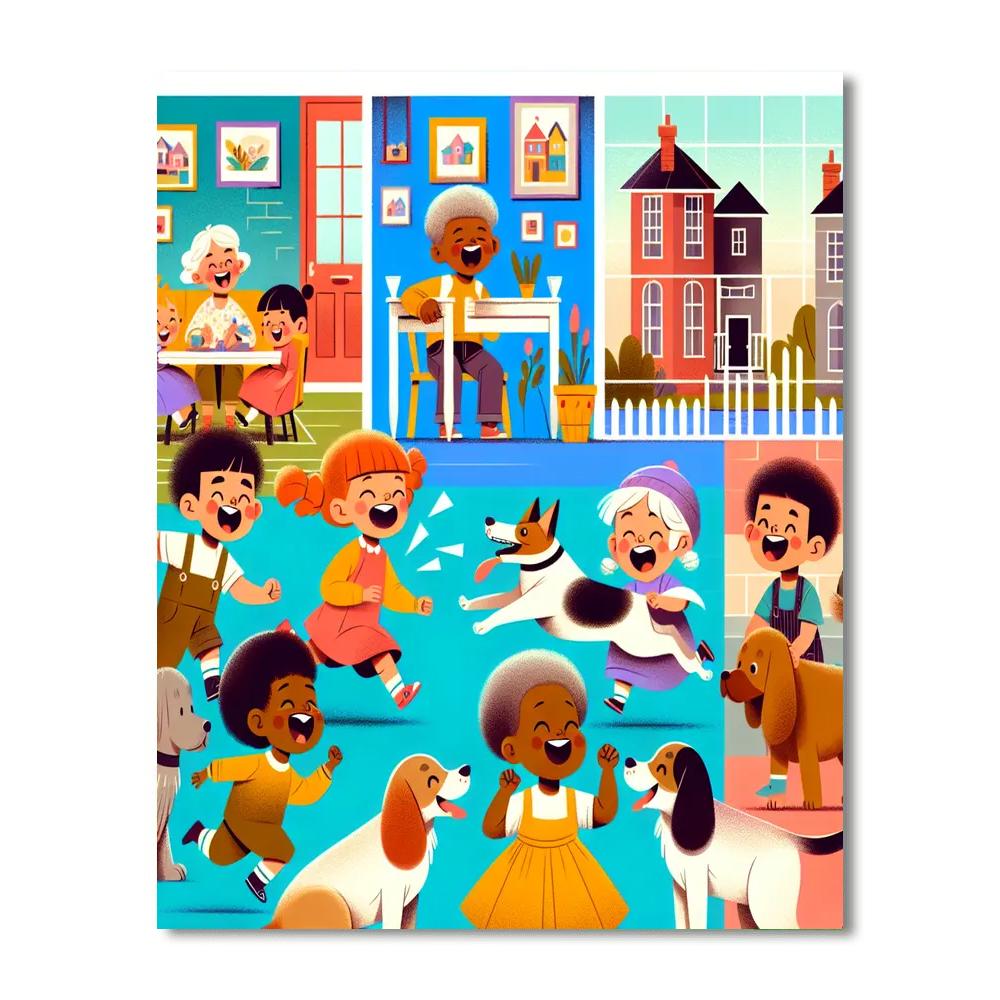 Cozy Home With Pets Paint By Numbers Art