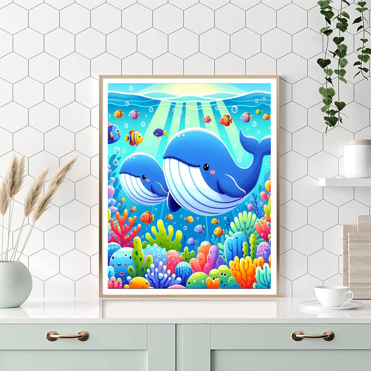 Sailing With Friendly Whales Paint By Number