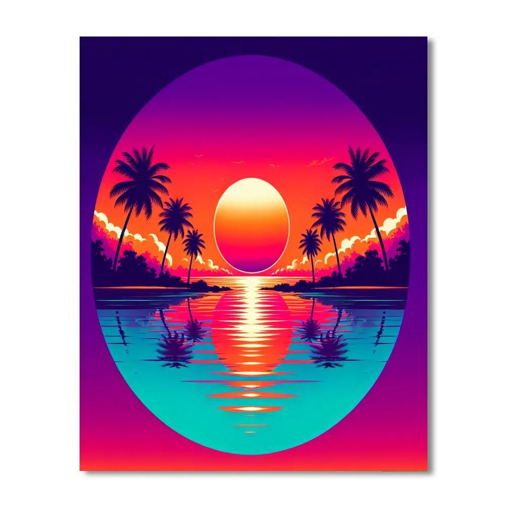 Tropical Sunset Harmony Paint By Numbers