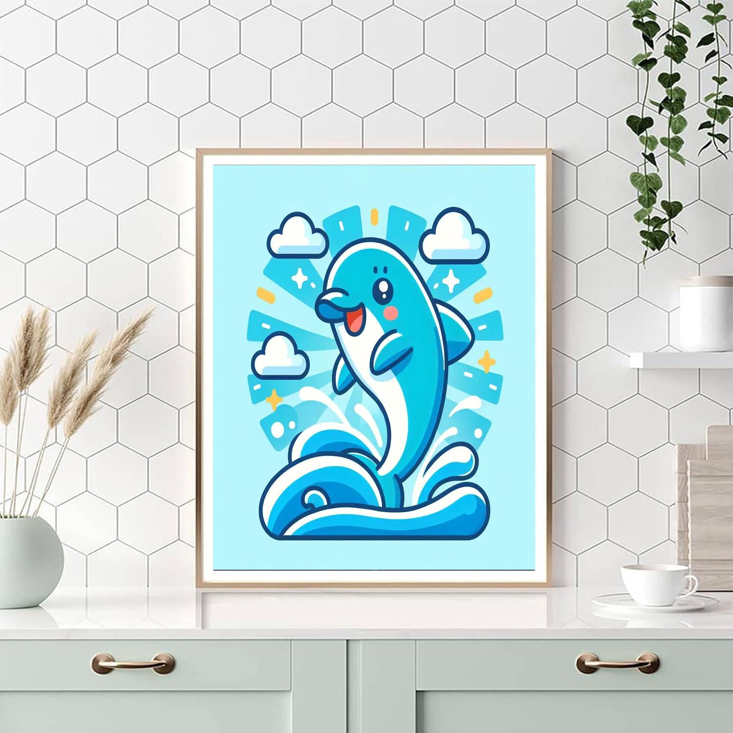 Sailing Dolphin Adventure Paint By Numbers Art