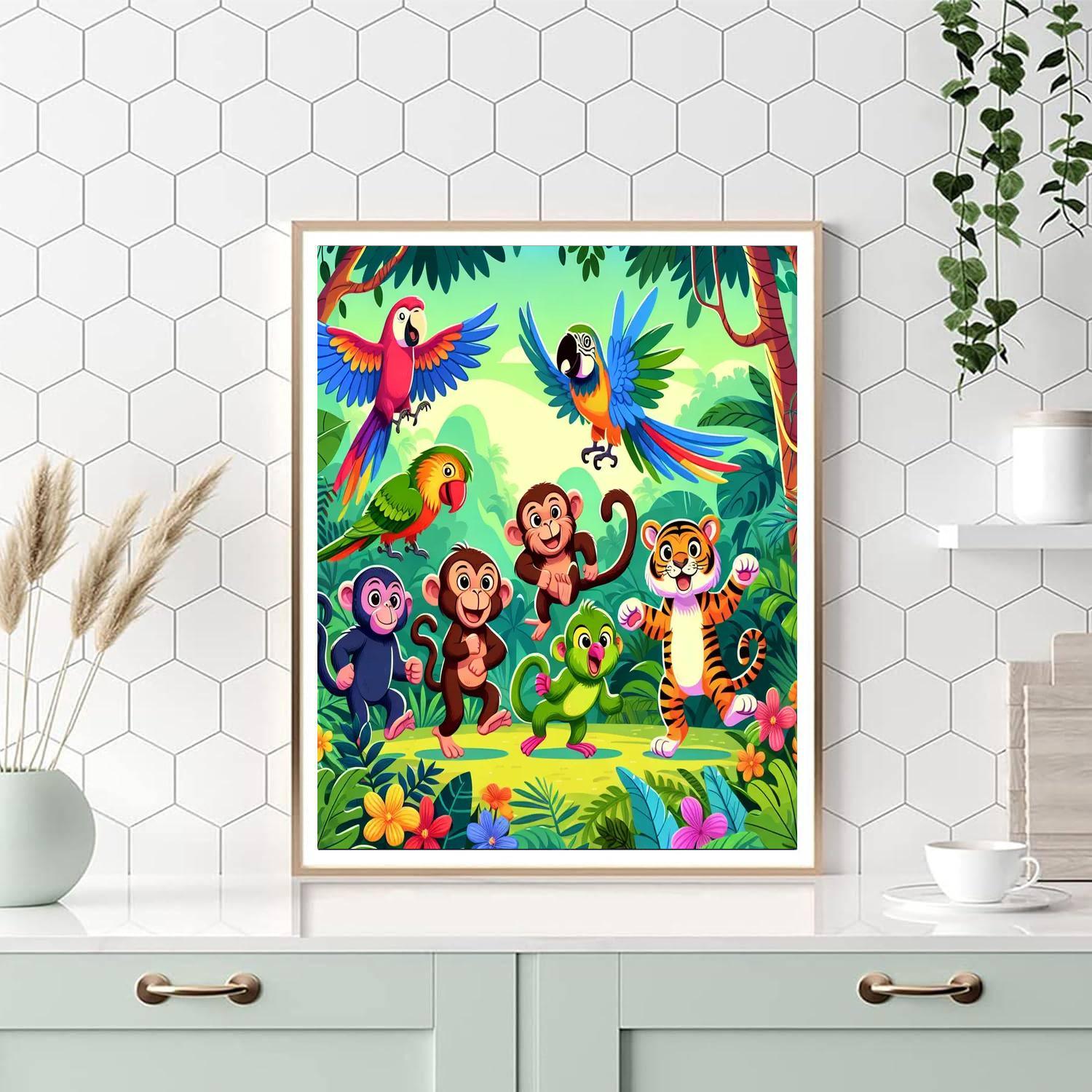 Joyful Jungle Beat Paint By Numbers