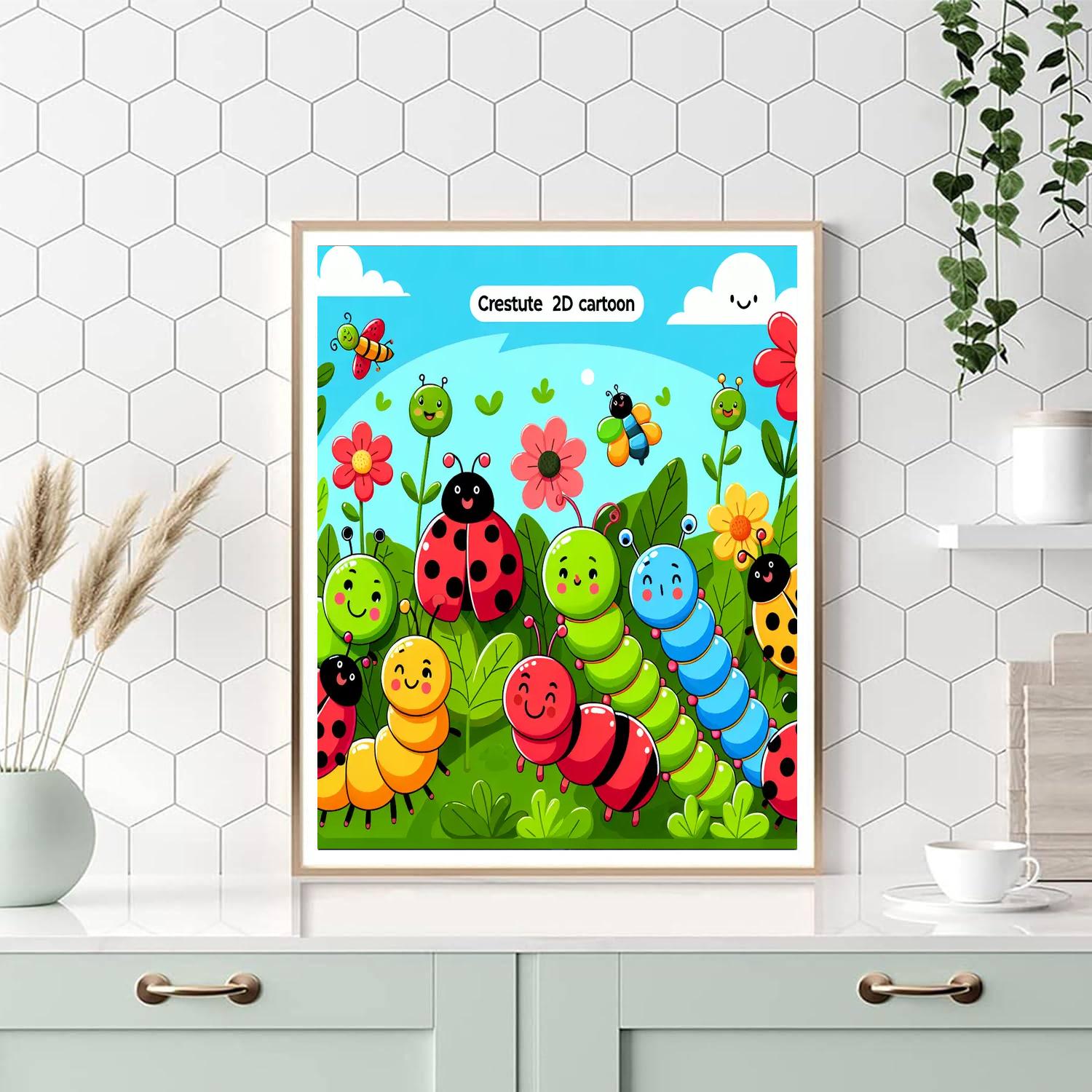 Creepy Crawly Crew Paint By Numbers Art