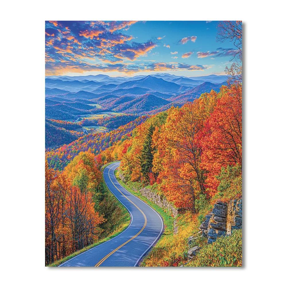 Blue Ridge Parkway - Usa Numbered Painting Kits