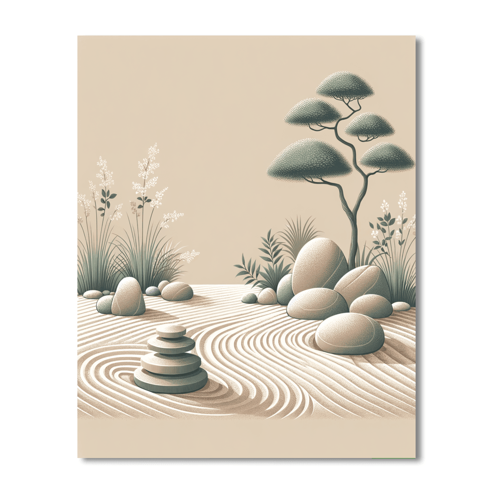 Elegant Zen Garden Paint By Color