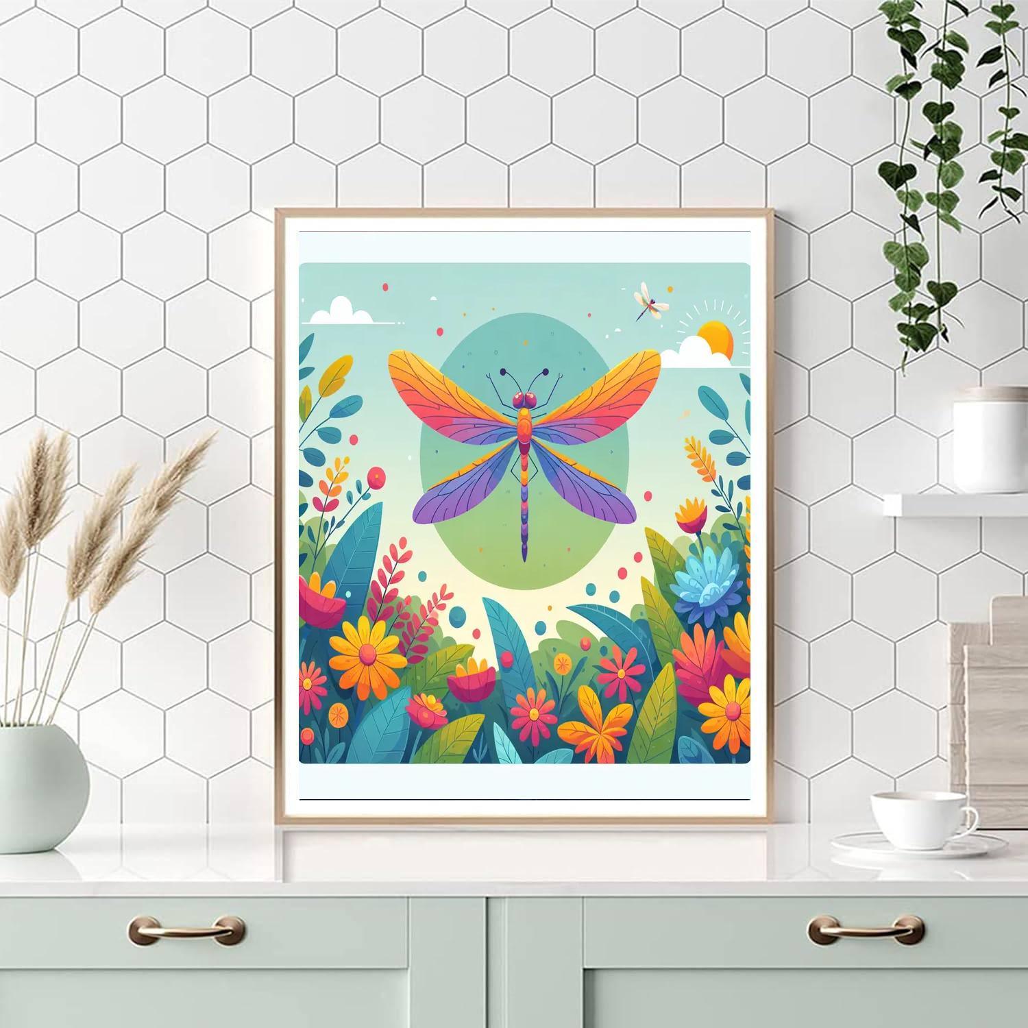 Adventurous Dragonfly Paint By Numbers Art