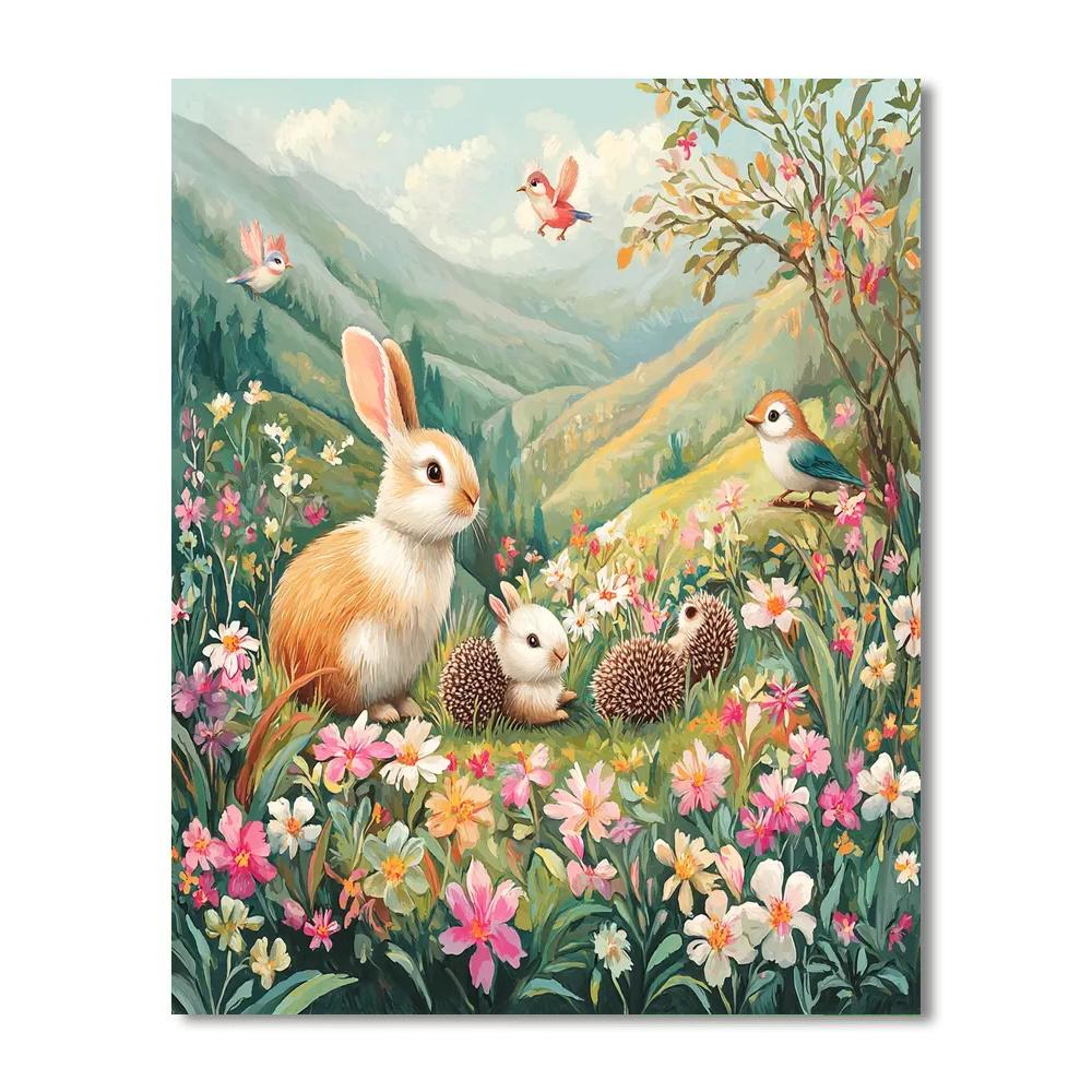 Beatrix Potter Inspired Fanciful Wildlife Wonder  Painting Number Kit