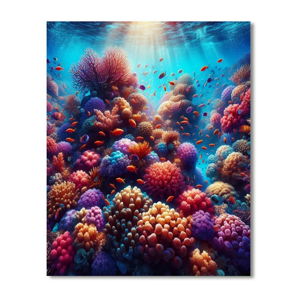 Mystic Coral Reef Dream Painting By Numbers Kit