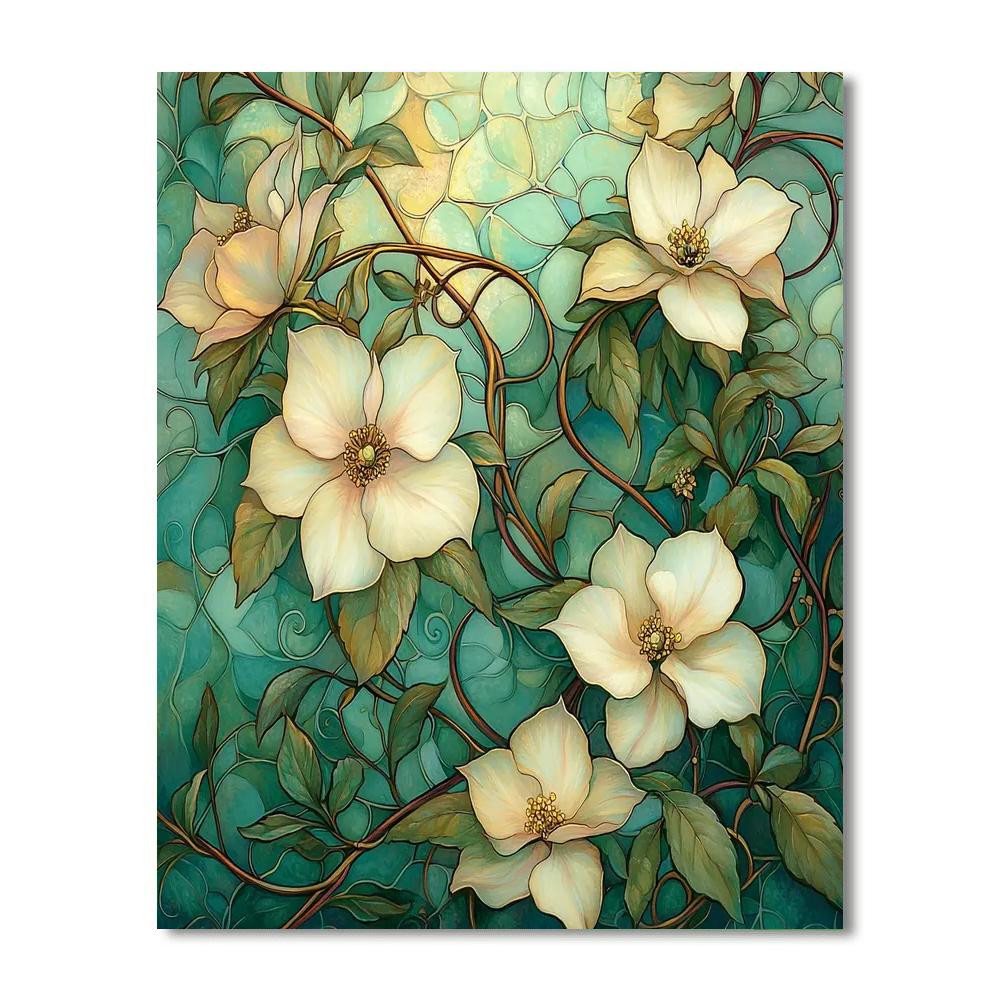 Alphonse Mucha Inspired Eternal Garden Of Serenity  Paint By Numbers Kits