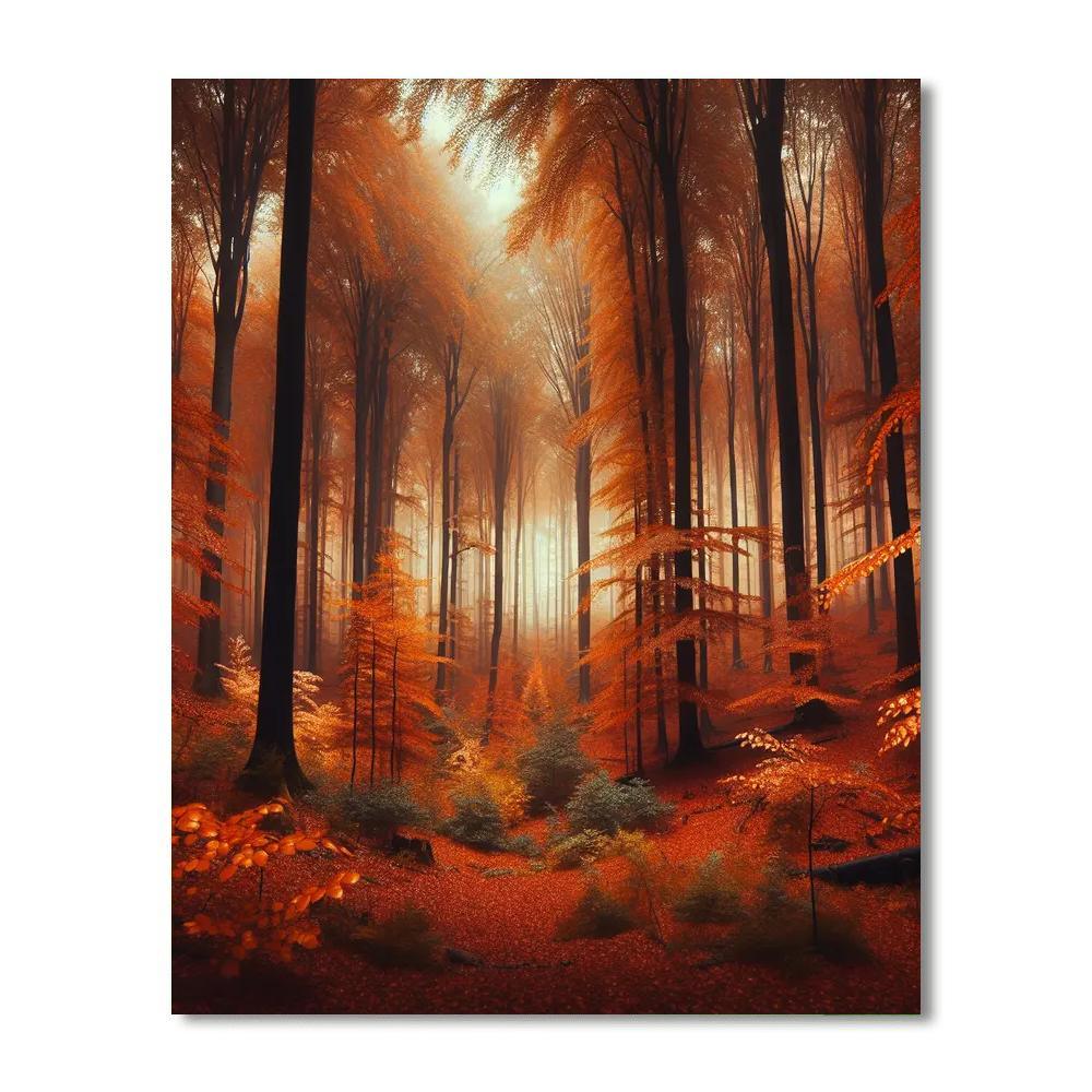Autumn Forest Mystique Paint By Color