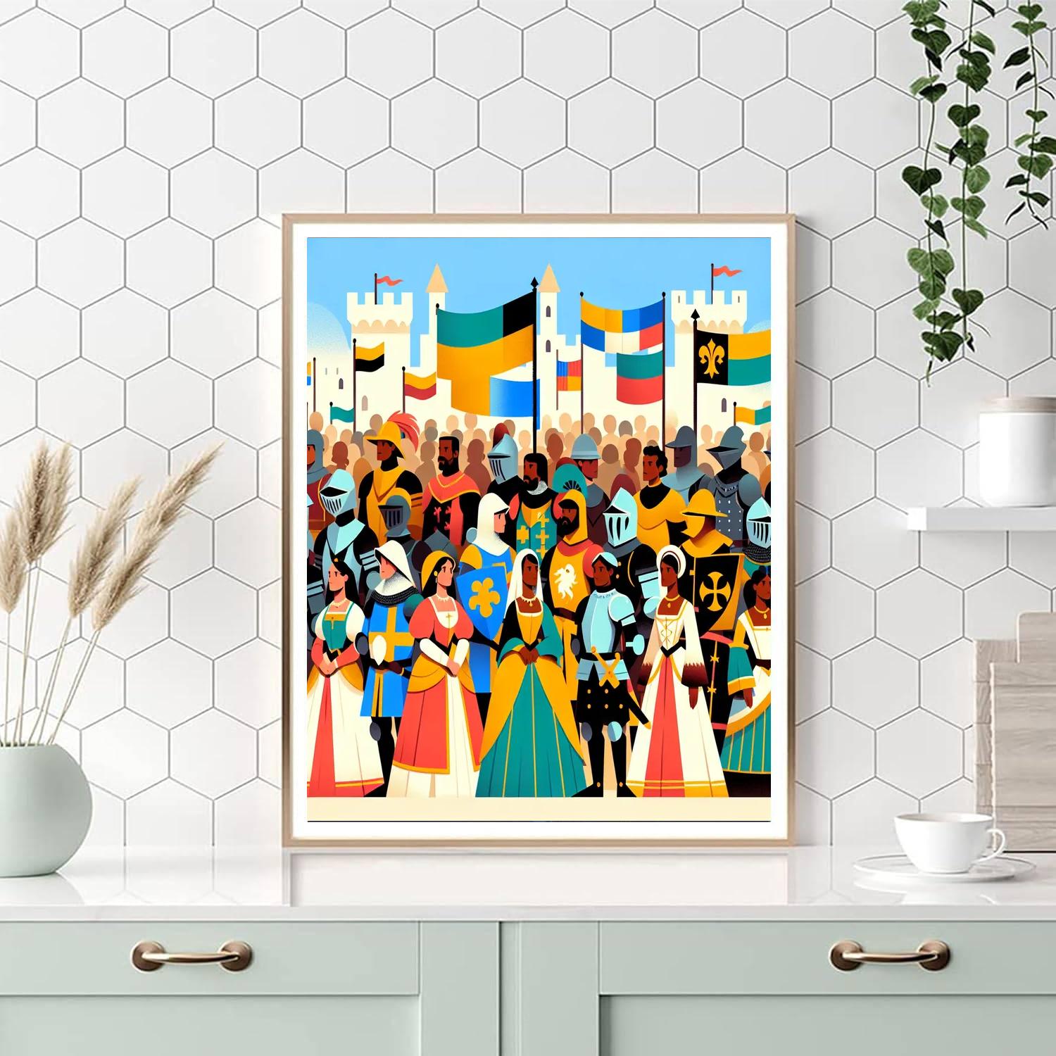 Merry Medieval Festivities Paint By Numbers Art