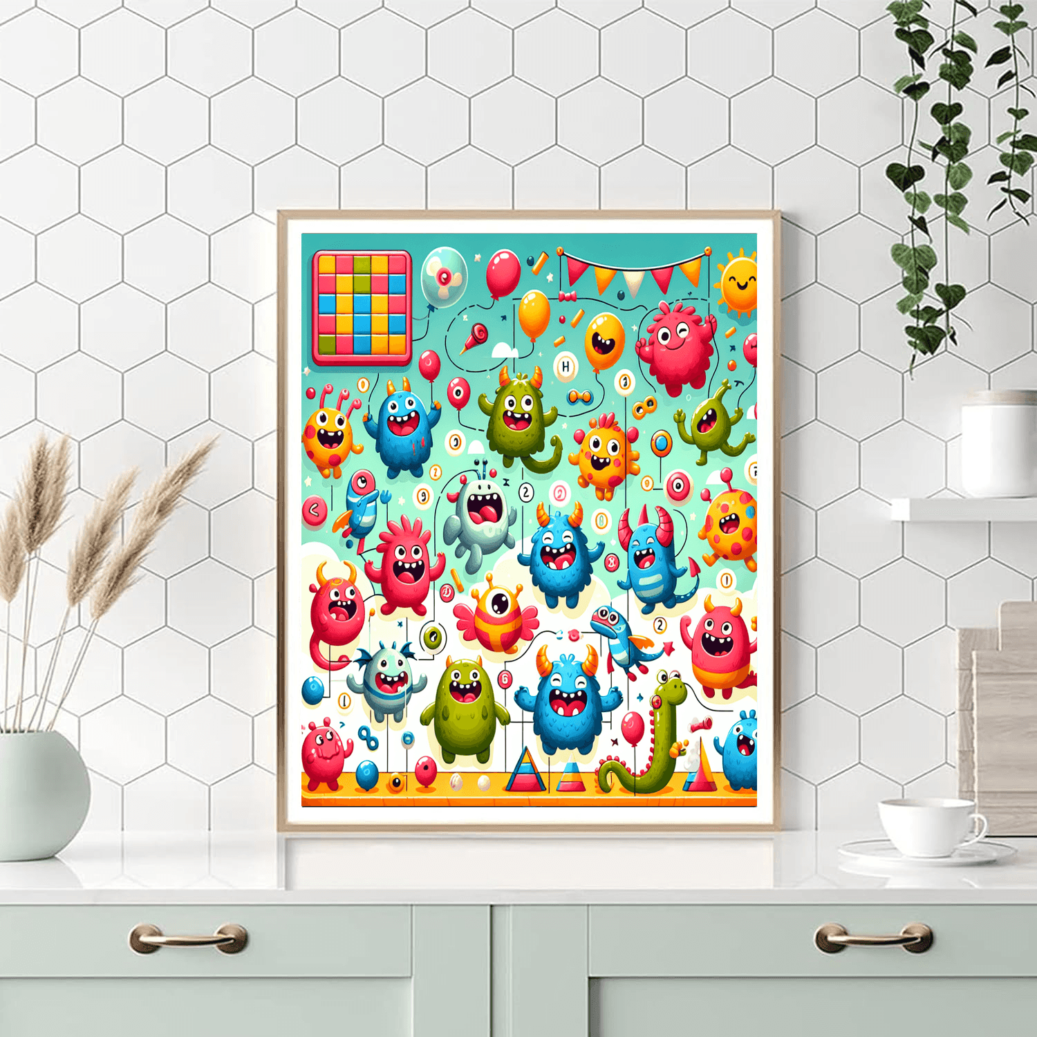 Silly Monster Mash-up Paint By Color