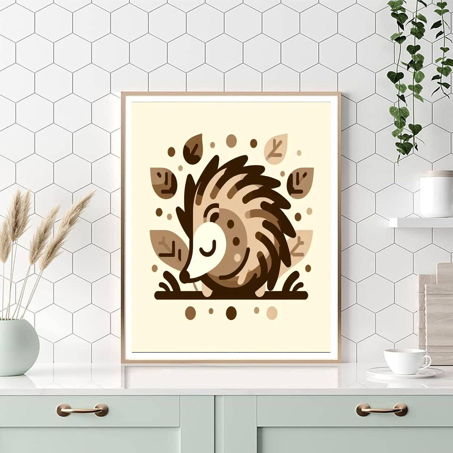 Harmonious Hedgehog Hideaway Number Painting