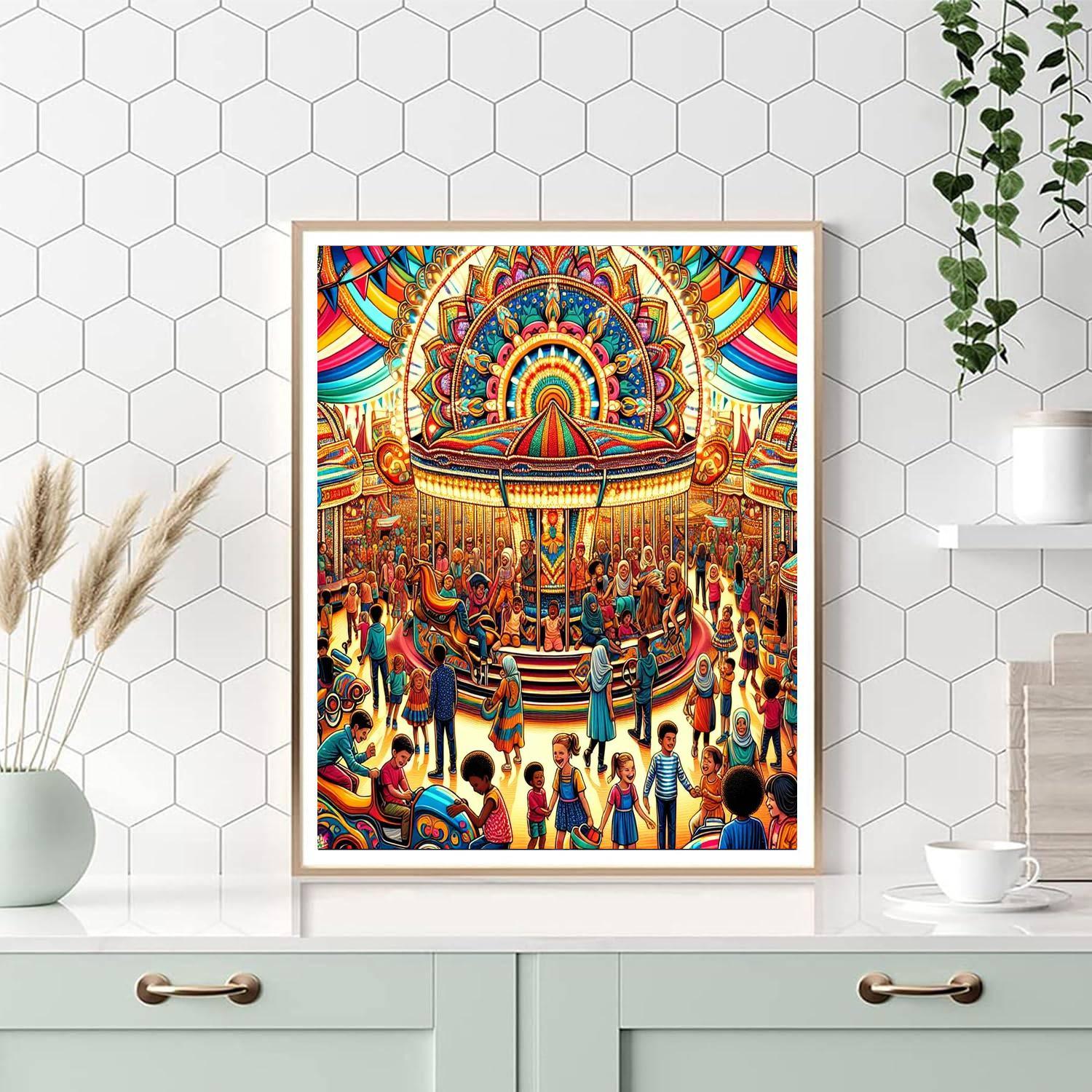 Colorful Summer Carnival Paint By Numbers