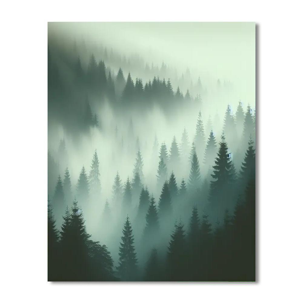 Enigmatic Forest Mist Paint By Numbers Kits