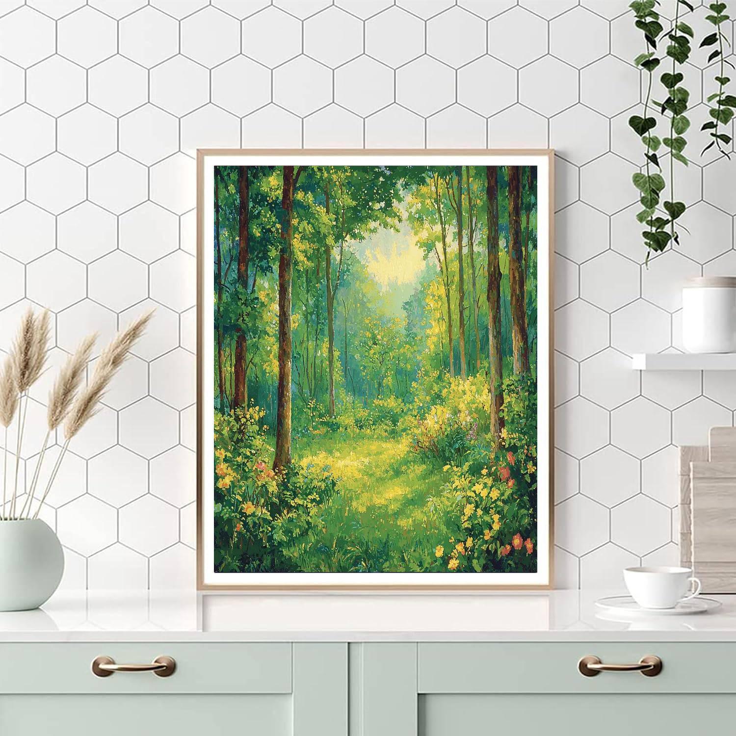 Georges Seurat Inspired Harmonious Forest  Paint By Numbers Kits