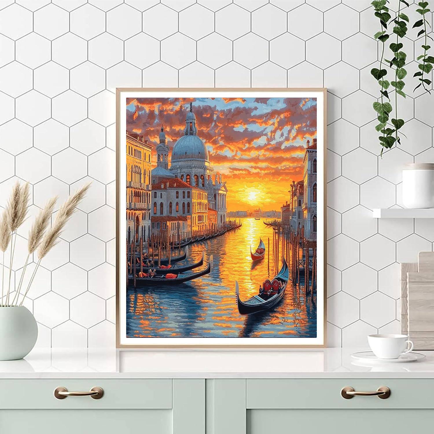 Canaletto Inspired Historic Enchantment Of Venice  Paint By Numbers Kits