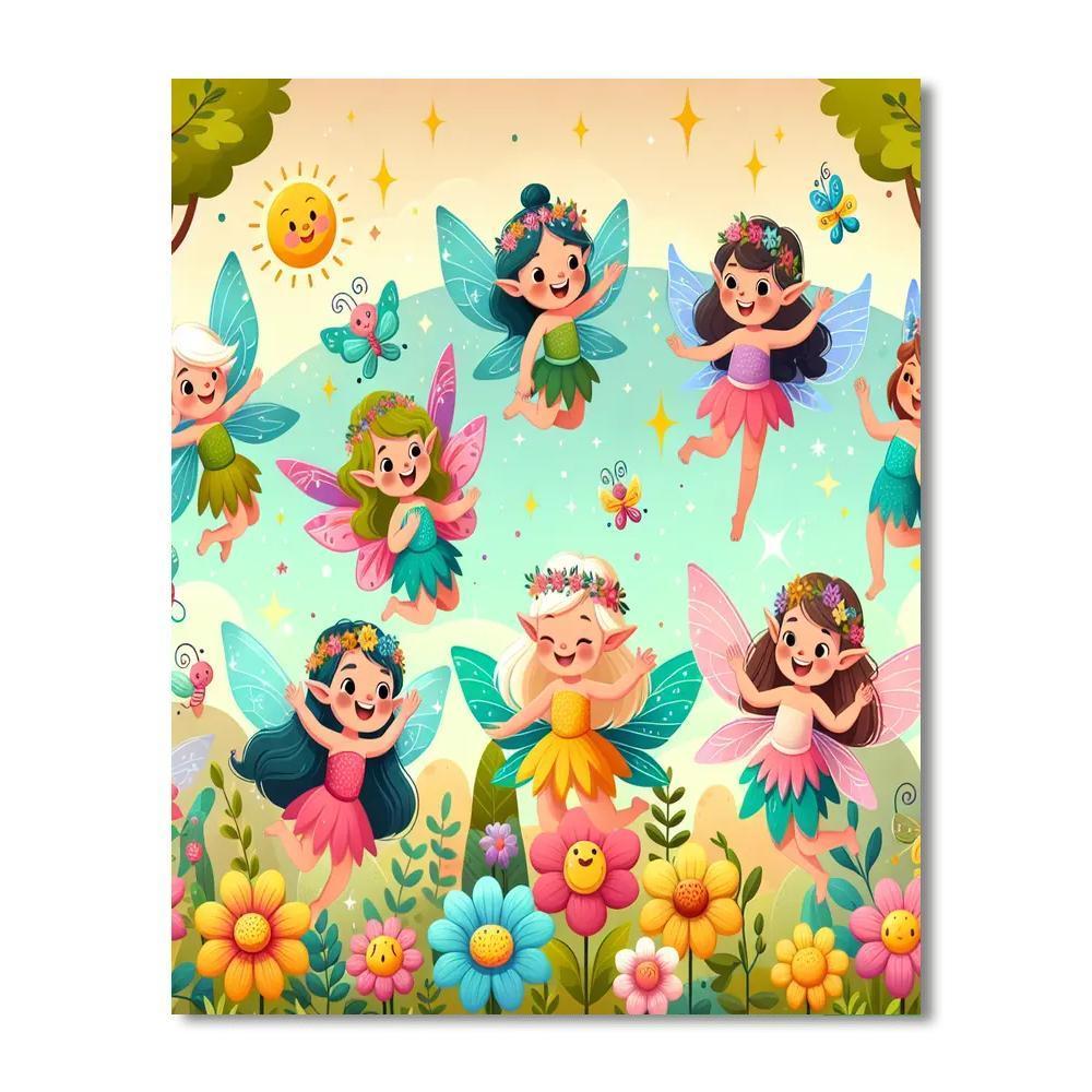 Friendly Fairy Tale Forest Painting Number Kit