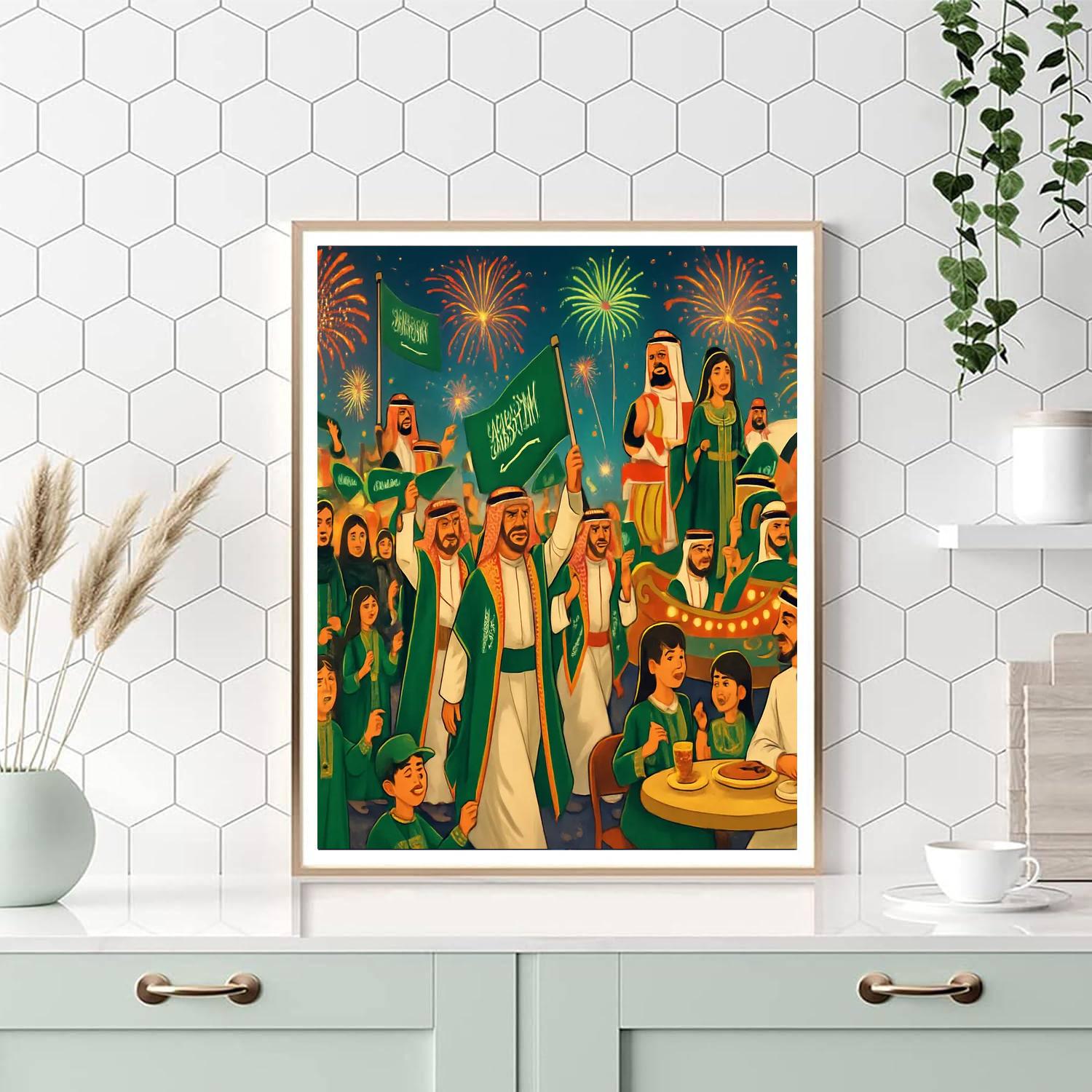 Kingdom Of Saudi Arabia National Day Paint By Numbers Art