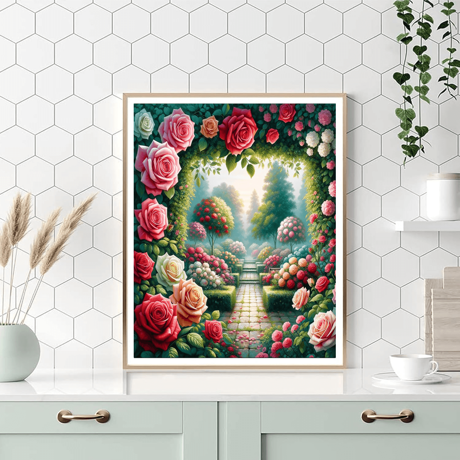 Rose Garden Serenity Paint By Number