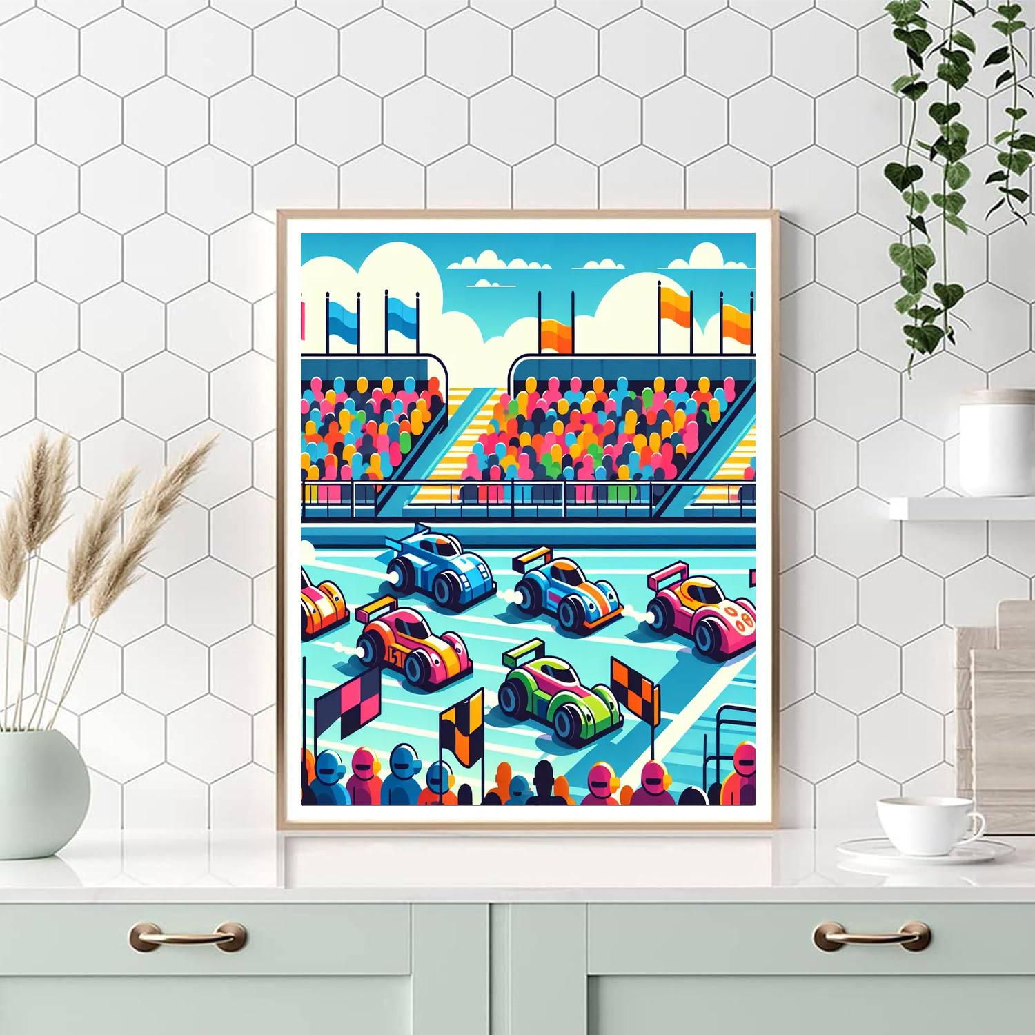 Cool Cars And Racing Paint By Numbers Kits