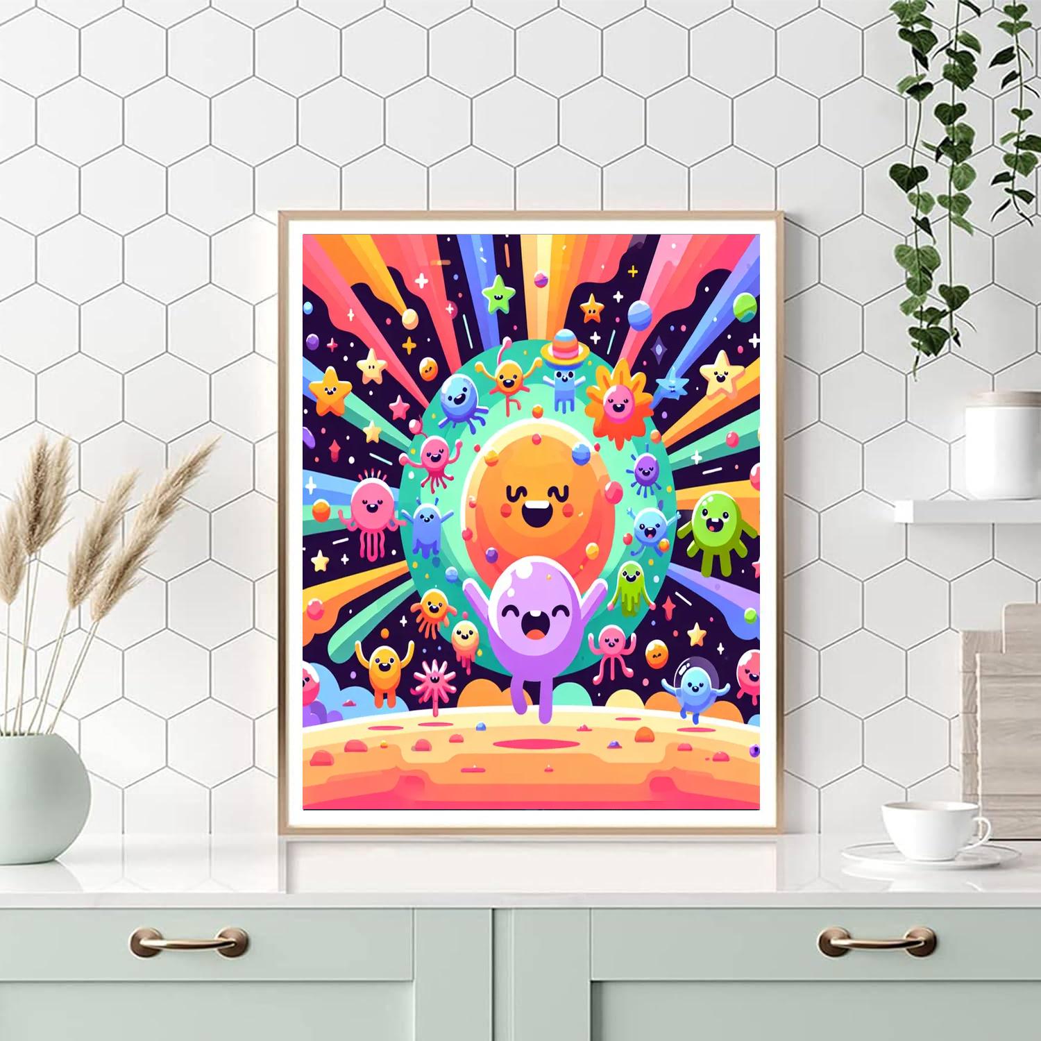 Dancing Aliens Paint By Numbers Art