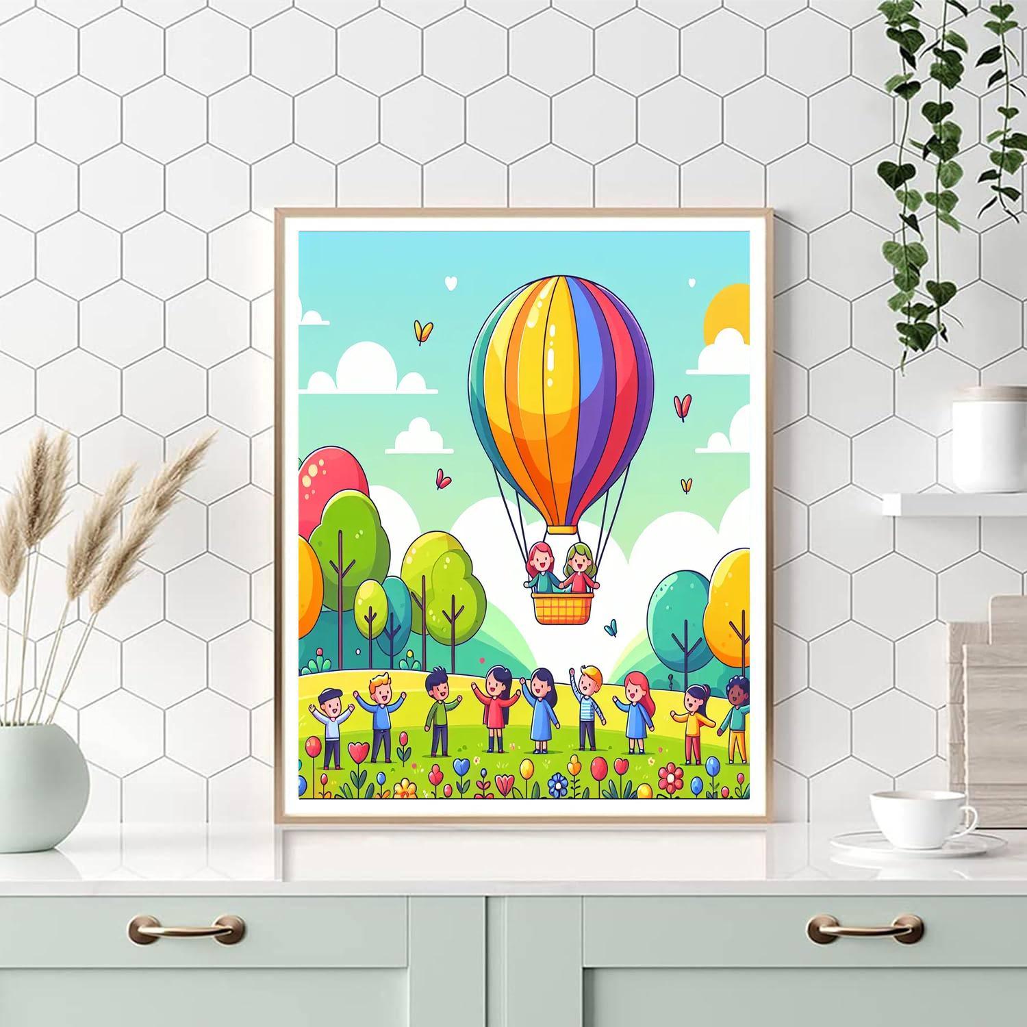 Exciting Balloon Ride Painting Number Kit