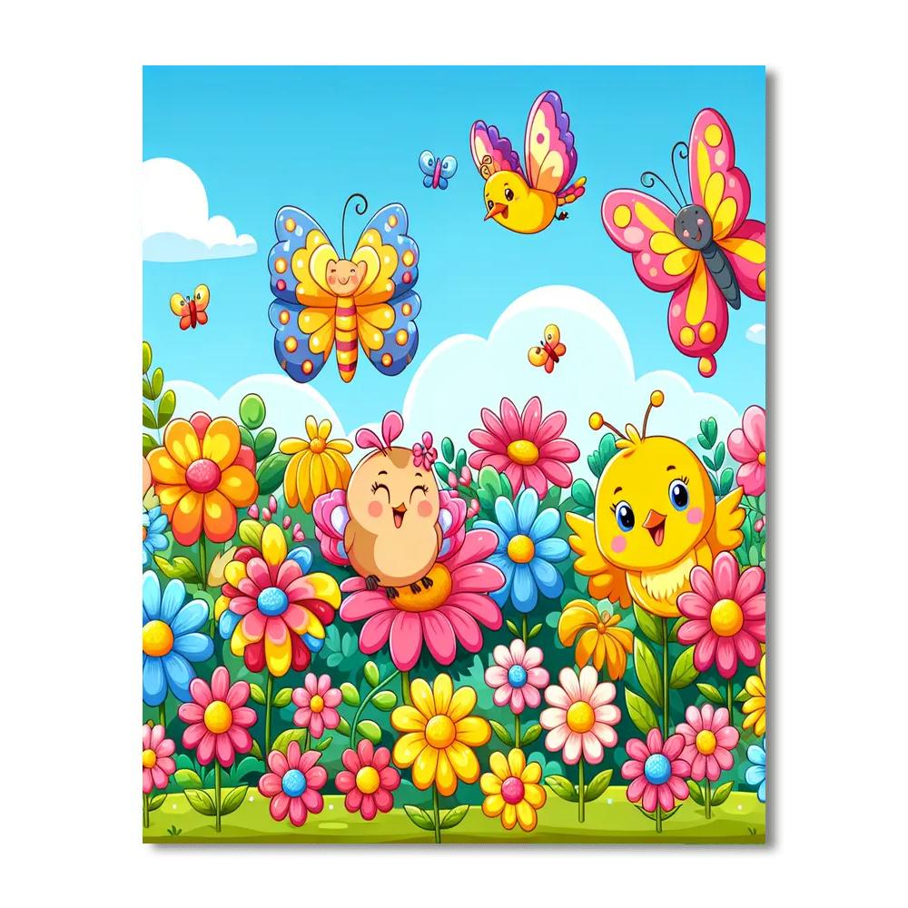 Glittering Gardens Painting Number Kit