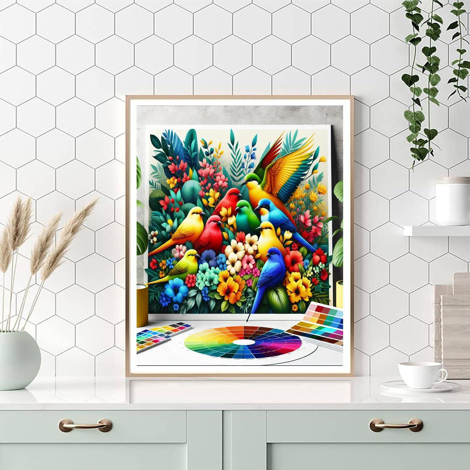 Colorful Birdwatching Paint By Number