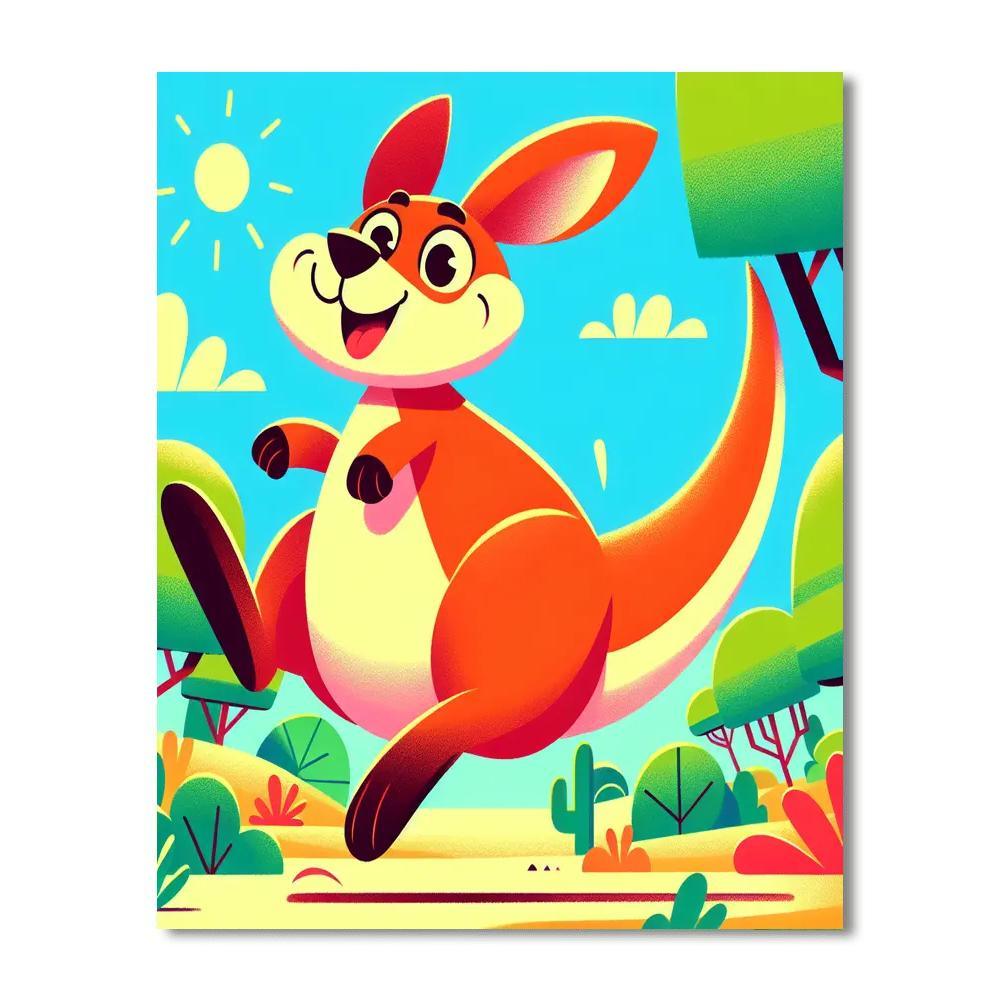 Adventure Kangaroo Numbered Painting Kits