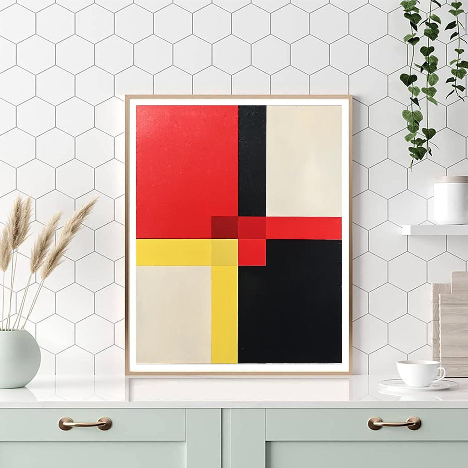 Kazimir Malevich Inspired Contrast Of Emotion  Paint By Color