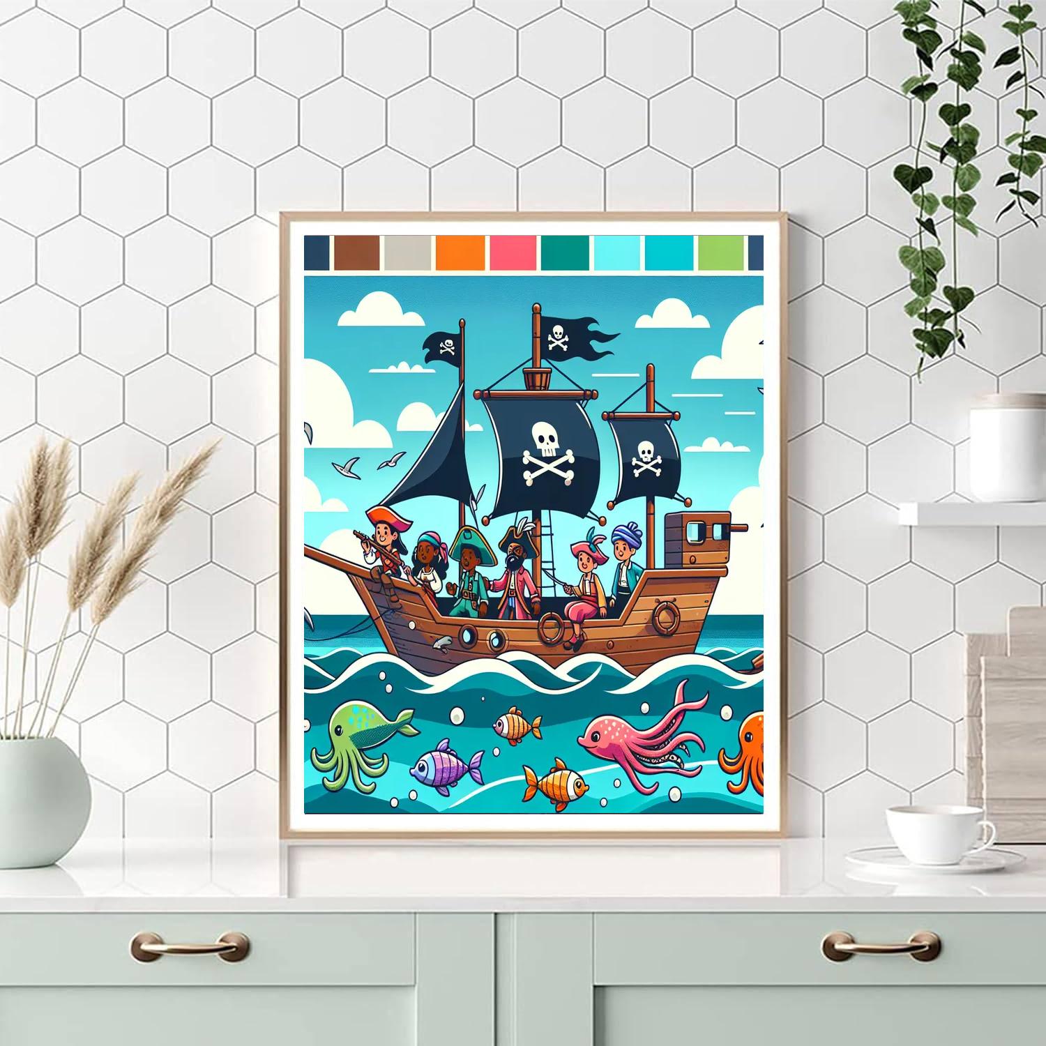 Oceanic Pirate Voyage Paint By Numbers Kits
