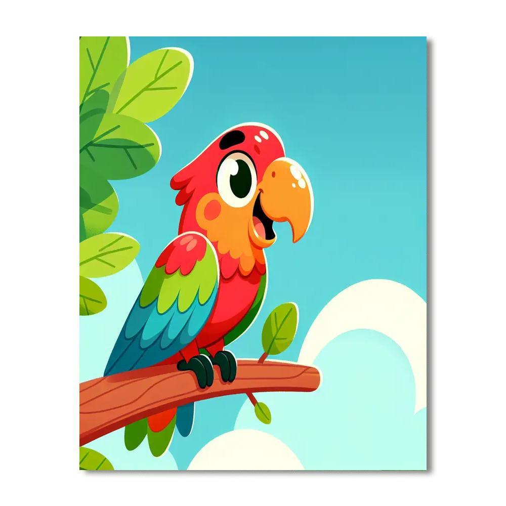 Sunshine Day Parrot Paradise Painting By Numbers Kit