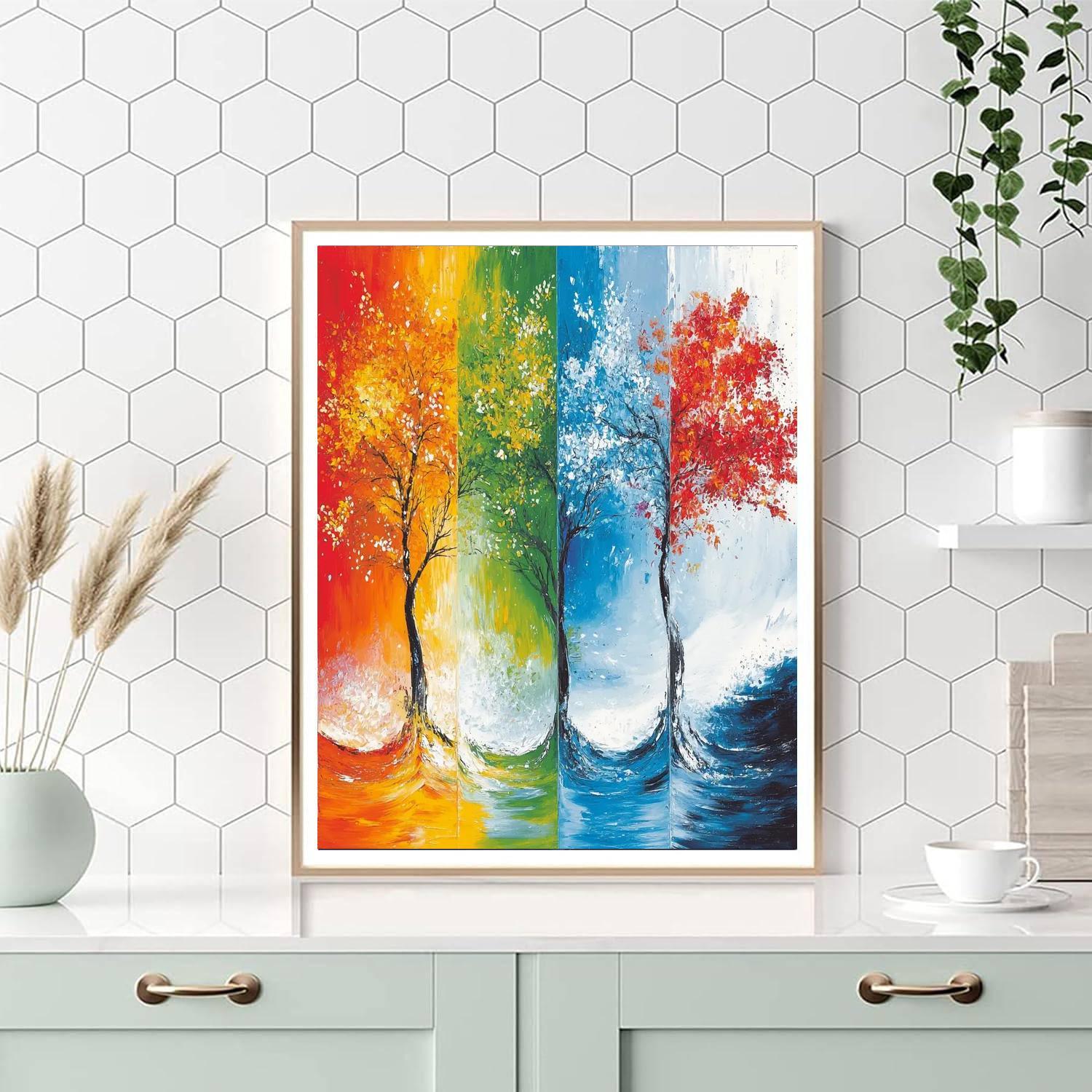 Alma Thomas Inspired Dynamic Dance Of Seasons  Paint By Numbers