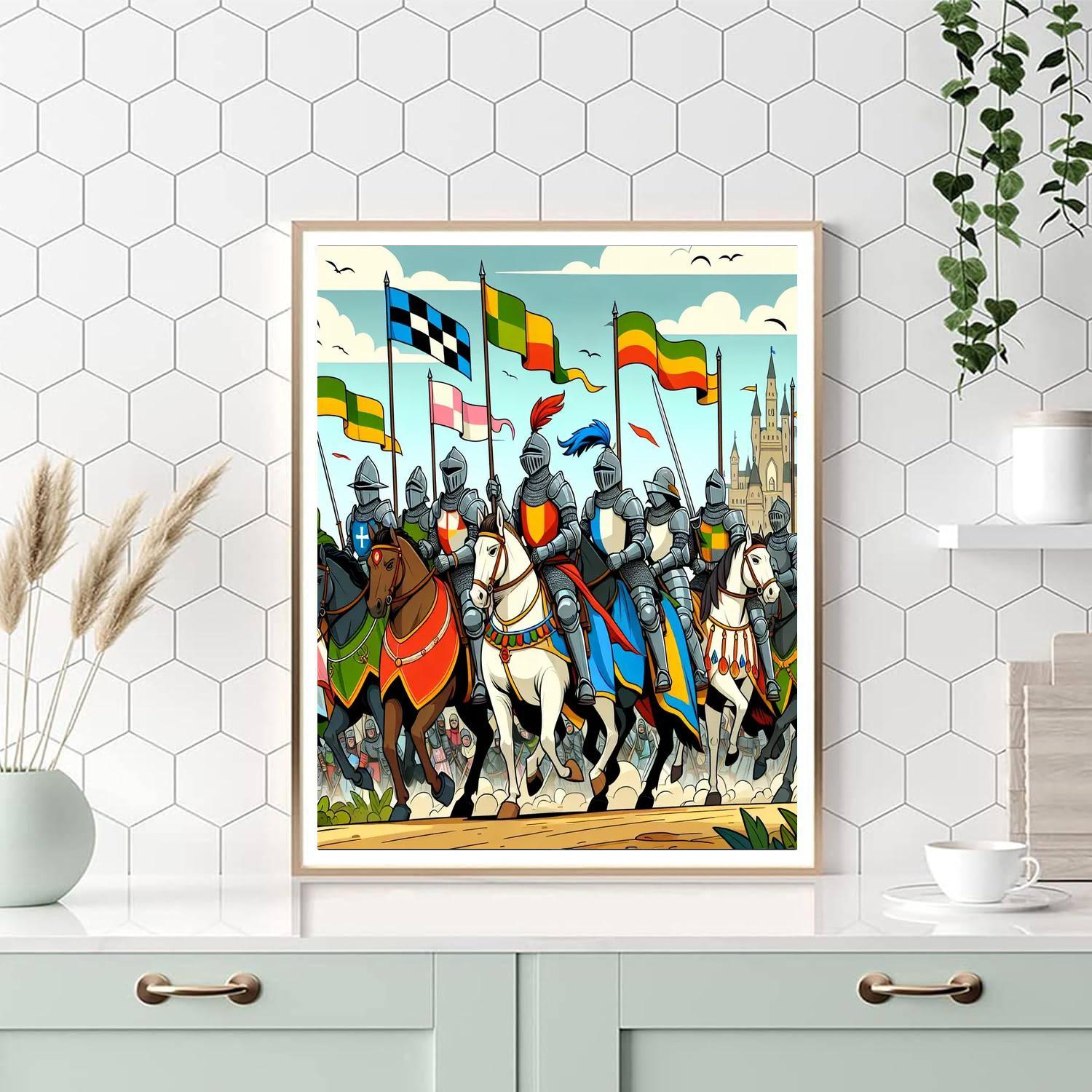 Brave Knights Of Valor Number Painting