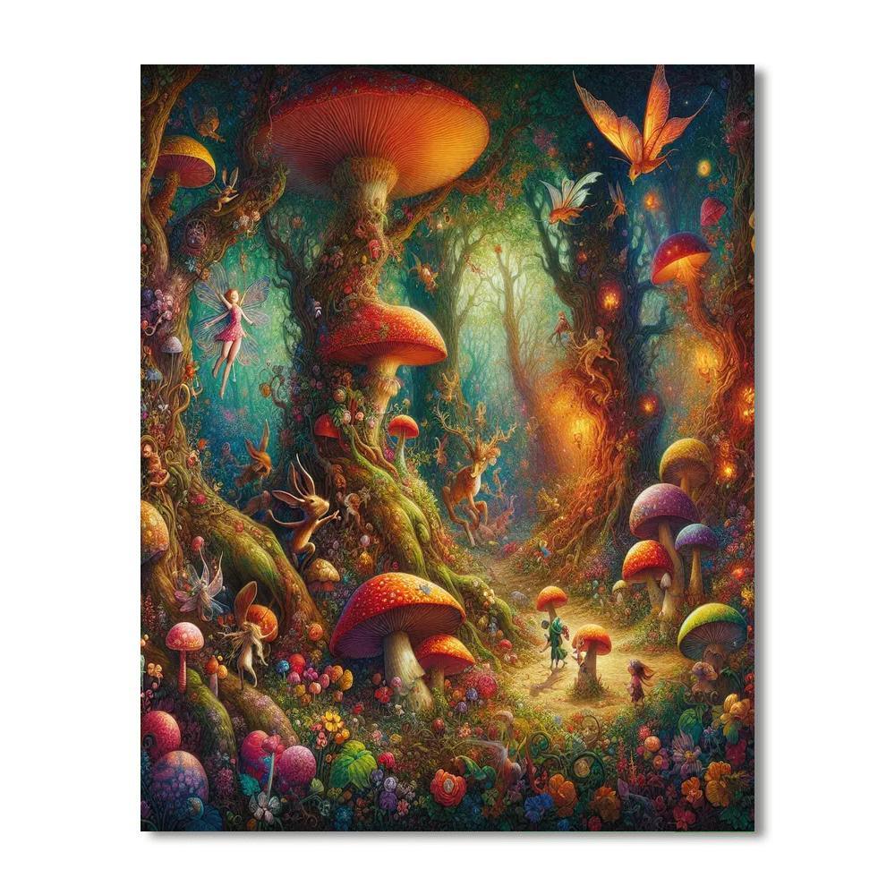 Adventure In A Magical Forest Painting Number Kit