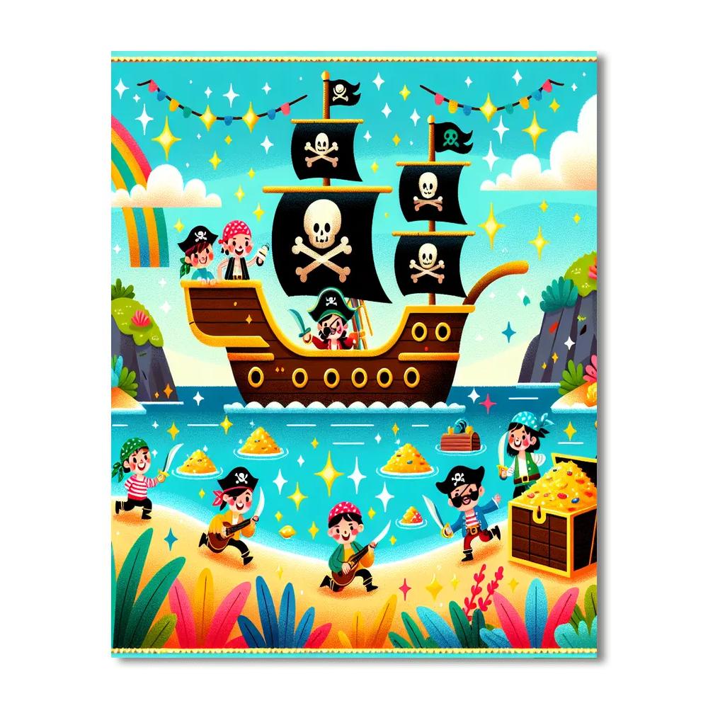 Mystery Pirate Cove Paint By Numbers Art