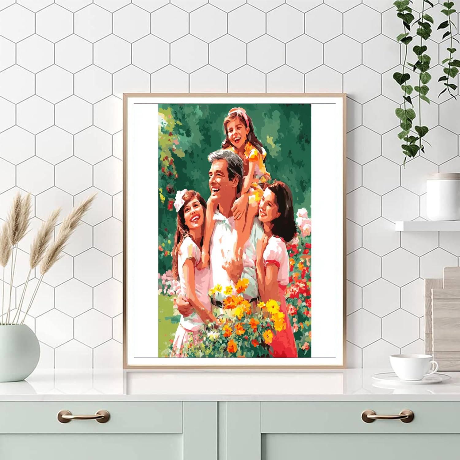 Shared Laughter In The Garden DIY Paint By Numbers