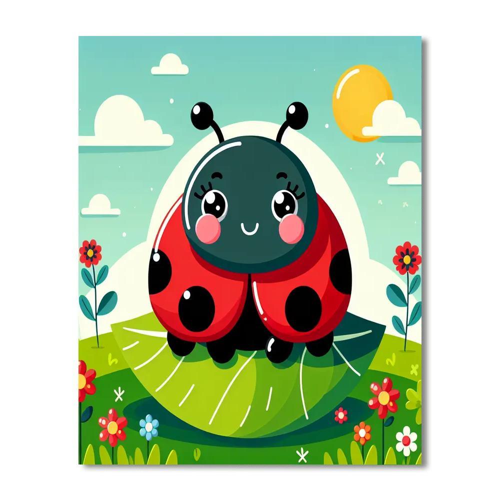 Sunny Ladybug Paint By Color