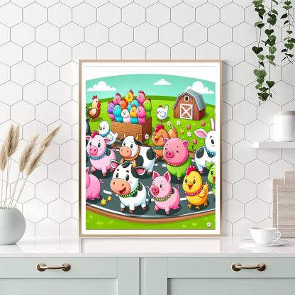 Jolly Farmyard Parade Paint By Number