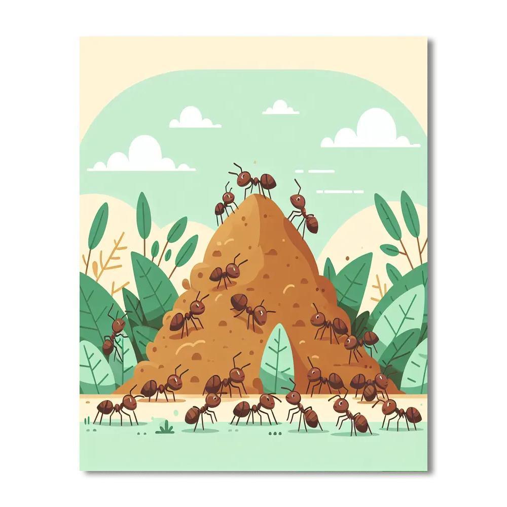 Busy Ant Hill Painting By Numbers Kit