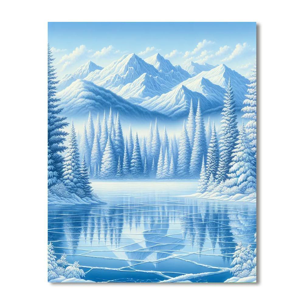 Serene Winter Evening Paint By Numbers Art