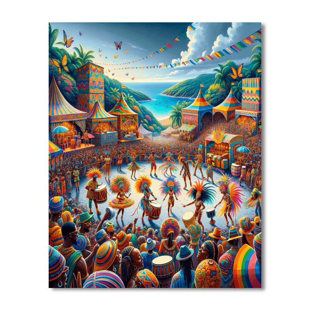 Caribbean Festival Of Arts (carifesta) - Caribbean Painting By Numbers Kit
