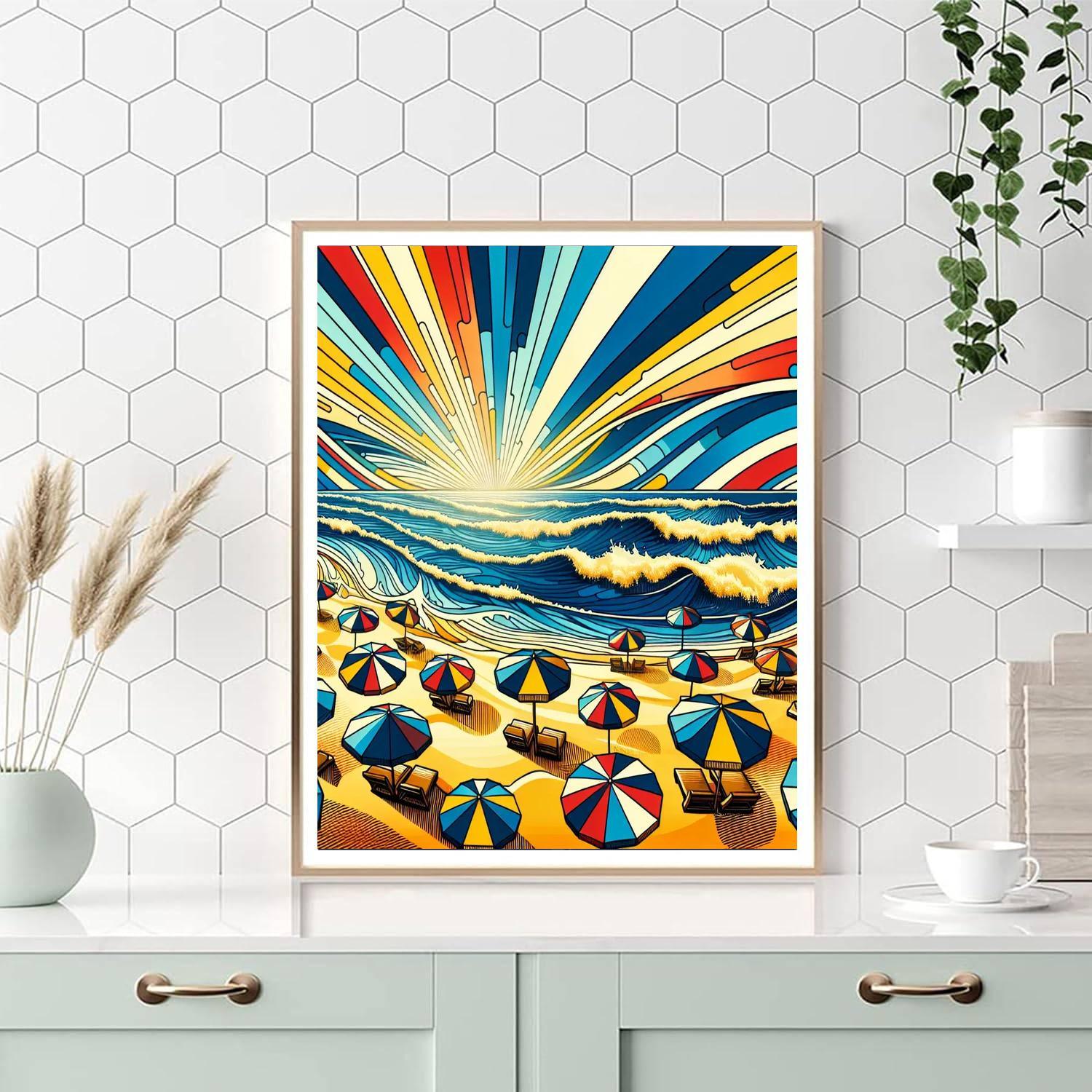 Vibrant Ocean Breeze Paint By Numbers Art