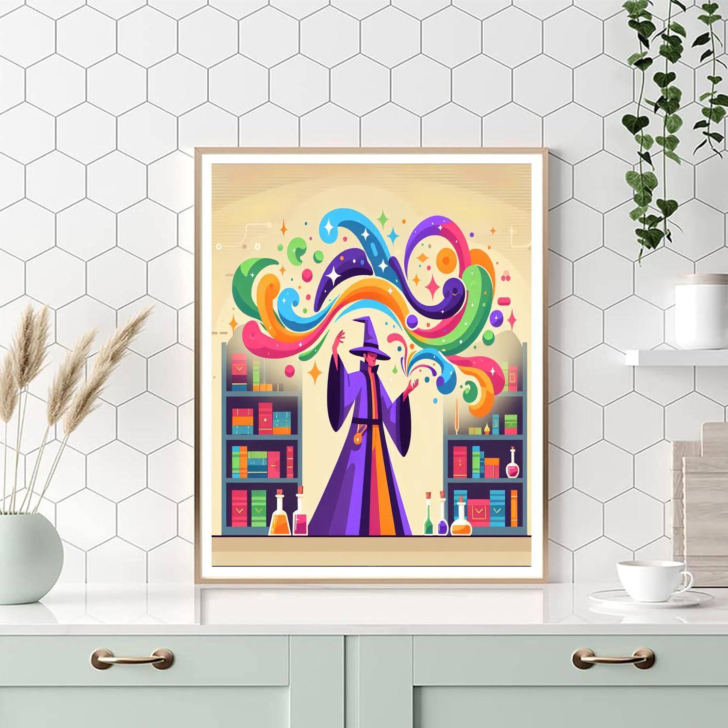 Fantasy Wizard Academy Painting By Numbers Kit