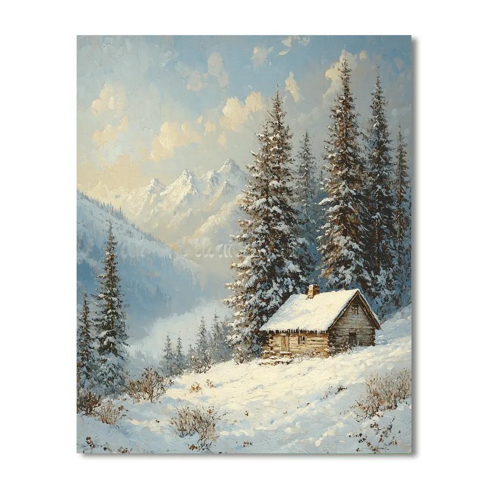 Caspar David Friedrich Inspired Gentle Winter Hues  Paint By Numbers Kits