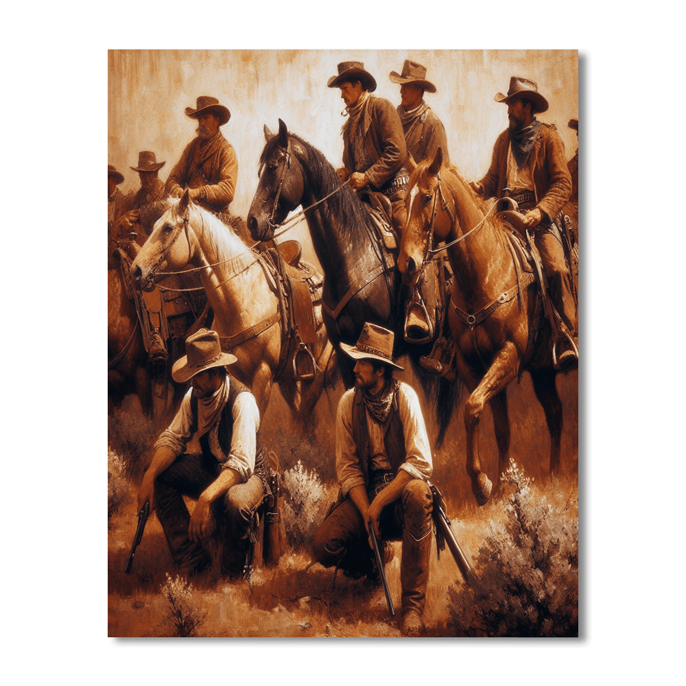 Spirited Wild West Number Painting